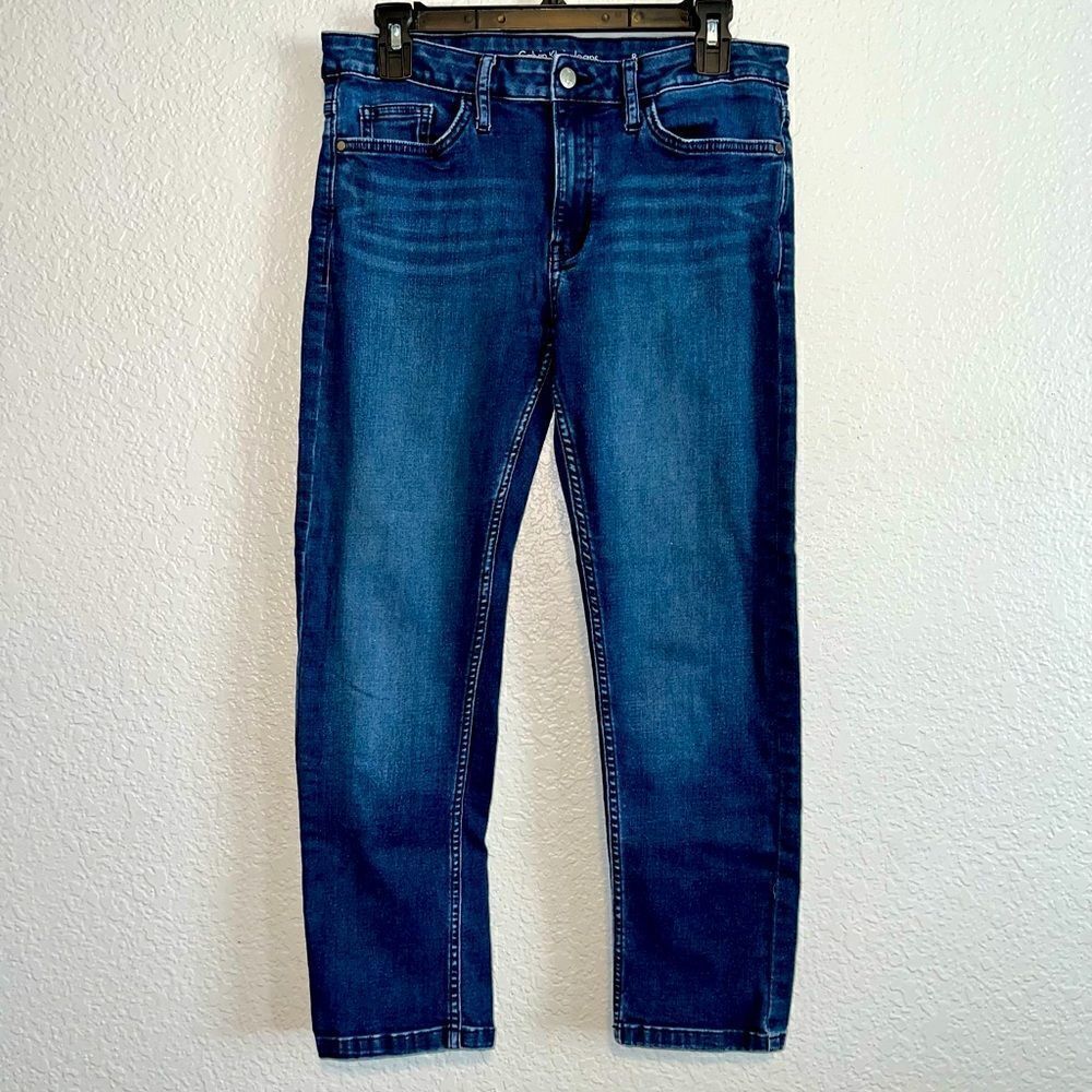 Calvin Klein Womens Denim Stretch 5-Pocket Regular Fit Straight Leg Jeans Size 8